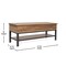 Flash Furniture Entryway Storage Bench with Lower Shelf Perfect for Entryway, Mudroom, or Bedroom in Rustic Oak ZG-075-OAK-GG - alternate 8